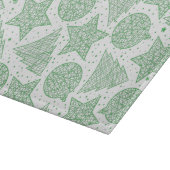 Groen en wit kerstpatroonsnijvlak snijplank (Hoek)