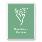 Groen en wit keukenbord sticker (Voorkant)