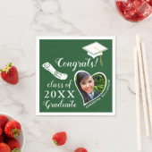 Groen en Wit Klasse van 2025 Congrats Afstuderen Servet (Insitu)