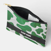 Groen en Wit Koe Patroon Etui (Open)