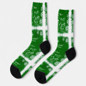 Groen en wit krijt Snowman-Let het sneeuwsokken Sokken (Links)