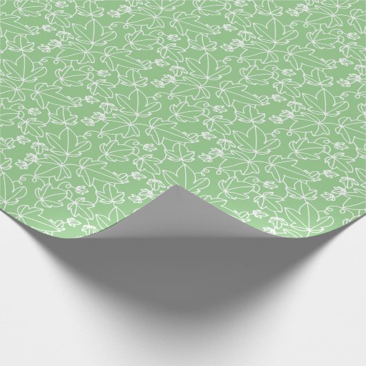 Groen en wit lemmet cadeaupapier (Hoek)