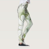 Groen en wit letterlijk ontwerp leggings (Rechts)