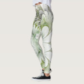 Groen en wit letterlijk ontwerp leggings (Links)