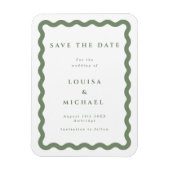 Groen en wit Lijst Weddenschap Bespaar de Datum Magneet (Verticaal)