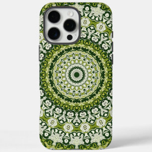 Groen en Wit Mandala Patroonontwerp iPhone 16 Pro Max Hoesje