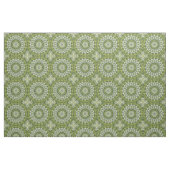 Groen en Wit Mandala Patroonontwerp Stof (Fat Quarter)