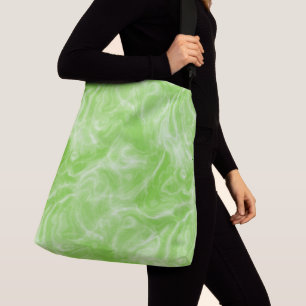 Groen en wit marmer Abstract Crossbody Tas