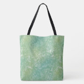 Groen en Wit Marmer Draai Abstract Tote Bag (Achterkant)