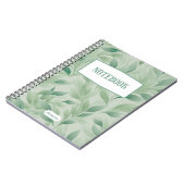 Groen en wit minimalistisch natuurlijk Notitieboek (Linkerzijde)