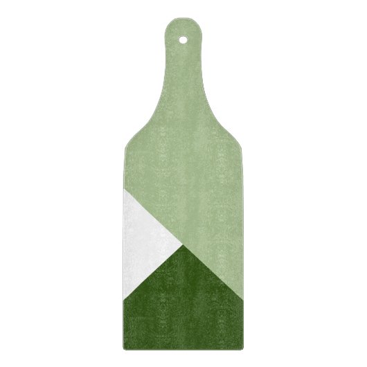 Groen en Wit Modern Kleurblok 2 Snijplank (Voorkant)