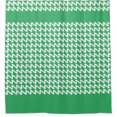 Groen en wit Modern Scherpe Golven Douchegordijn (Voorkant)