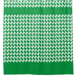 Groen en wit Modern Sharp Waves Douchegordijn
