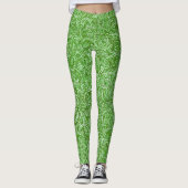 Groen en wit modern stijlvol trendy patroon leggings (Voorkant)