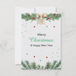 Groen en Wit Modern Vrolijk Kerstfeest Kaart