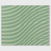 Groen en wit Moiré Stripes - Trippy Abstract Cadeaupapier (Vlak)