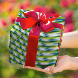 Groen en wit Moiré Stripes - Trippy Abstract Cadeaupapier