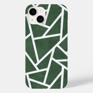 Groen en wit mozaïekpatroon Case-Mate iPhone 14 hoesje