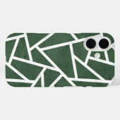 Groen en wit mozaïekpatroon Case-Mate iPhone case (Achterkant (horizontaal))