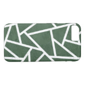 Groen en wit mozaïekpatroon Case-Mate iPhone case (Achterkant (Horizontaal))