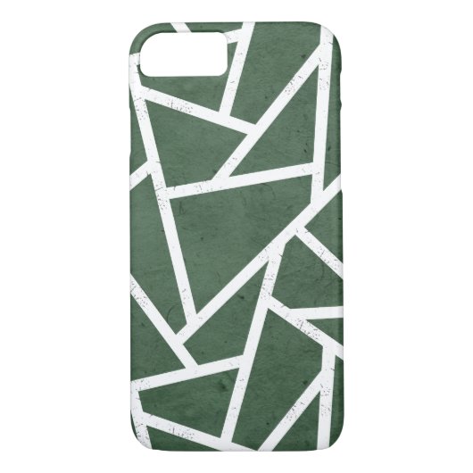 Groen en wit mozaïekpatroon Case-Mate iPhone case (Achterkant)
