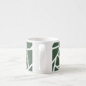 Groen en wit mozaïekpatroon espresso kop (Achterkant)