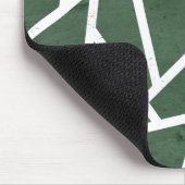 Groen en wit mozaïekpatroon muismat (Hoek)