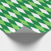 Groen en wit omslagpapier voor diamanten cadeaupapier (Hoek)
