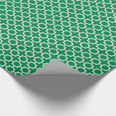 Groen en wit patroon cadeaupapier (Hoek)