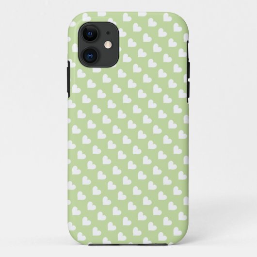 Groen en wit patroon iPhone 5 Hoesje (Achterkant)
