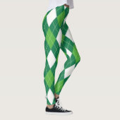 Groen en wit patroon leggings (Rechts)