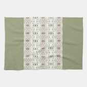 Groen en wit patroon theedoek (Horizontaal)