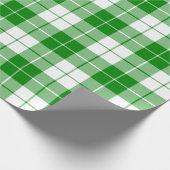 Groen en wit patroonpatroon cadeaupapier (Hoek)