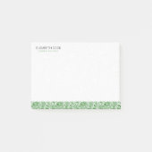 Groen en wit patroonpatroon post-it® notes (Voorkant)