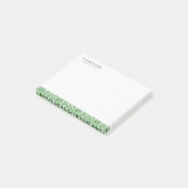 Groen en wit patroonpatroon post-it® notes (Schuin)