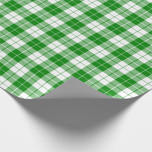Groen en wit patroonverlooppapier cadeaupapier (Hoek)