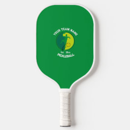 Groen en Wit Pickleball Club Team Speler Custom Pickleball Paddle