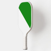 Groen en wit pickleball paddle (Links)