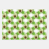 Groen en Wit Plaid Avocado Tartan Patroon Inpakpapier Vel (Voorkant)