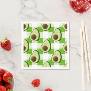 Groen en Wit Plaid Avocado Tartan Patroon Servet