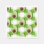 Groen en Wit Plaid Avocado Tartan Patroon Servet (Voorkant)