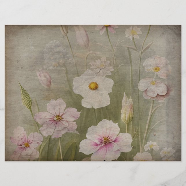  groen en wit plakboek papier (Voorkant)