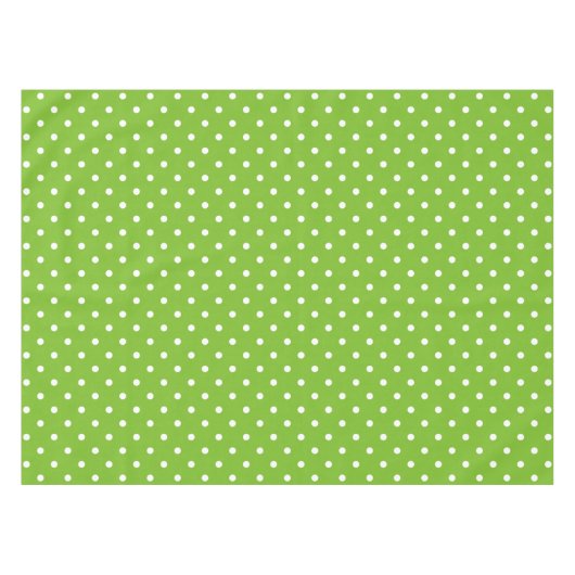 Groen en wit poka dot Pattern Tafelkleed (Voorkant (Horizontaal))
