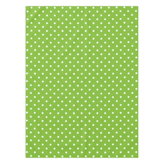 Groen en wit poka dot Pattern Tafelkleed (Voorkant)