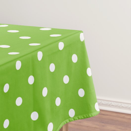 Groen en wit poka dot Pattern Tafelkleed (Voorbeeld)