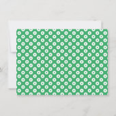 Groen en Wit Polka-dot Foto Baby Zegen Kaart (Achterkant)