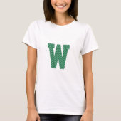 Groen en Wit Polka Dot Monogram T-shirt (Voorkant)