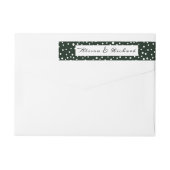 Groen en wit polka dot patroon bruiloft (Achterkant)