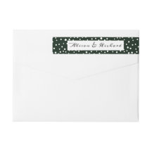 Groen en wit polka dot patroon bruiloft