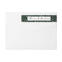 Groen en wit polka dot patroon bruiloft